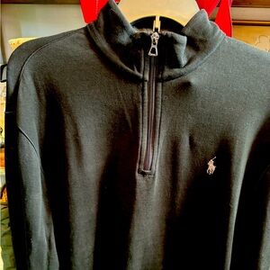 Mens Polo long sleeve pullover.  Size Large